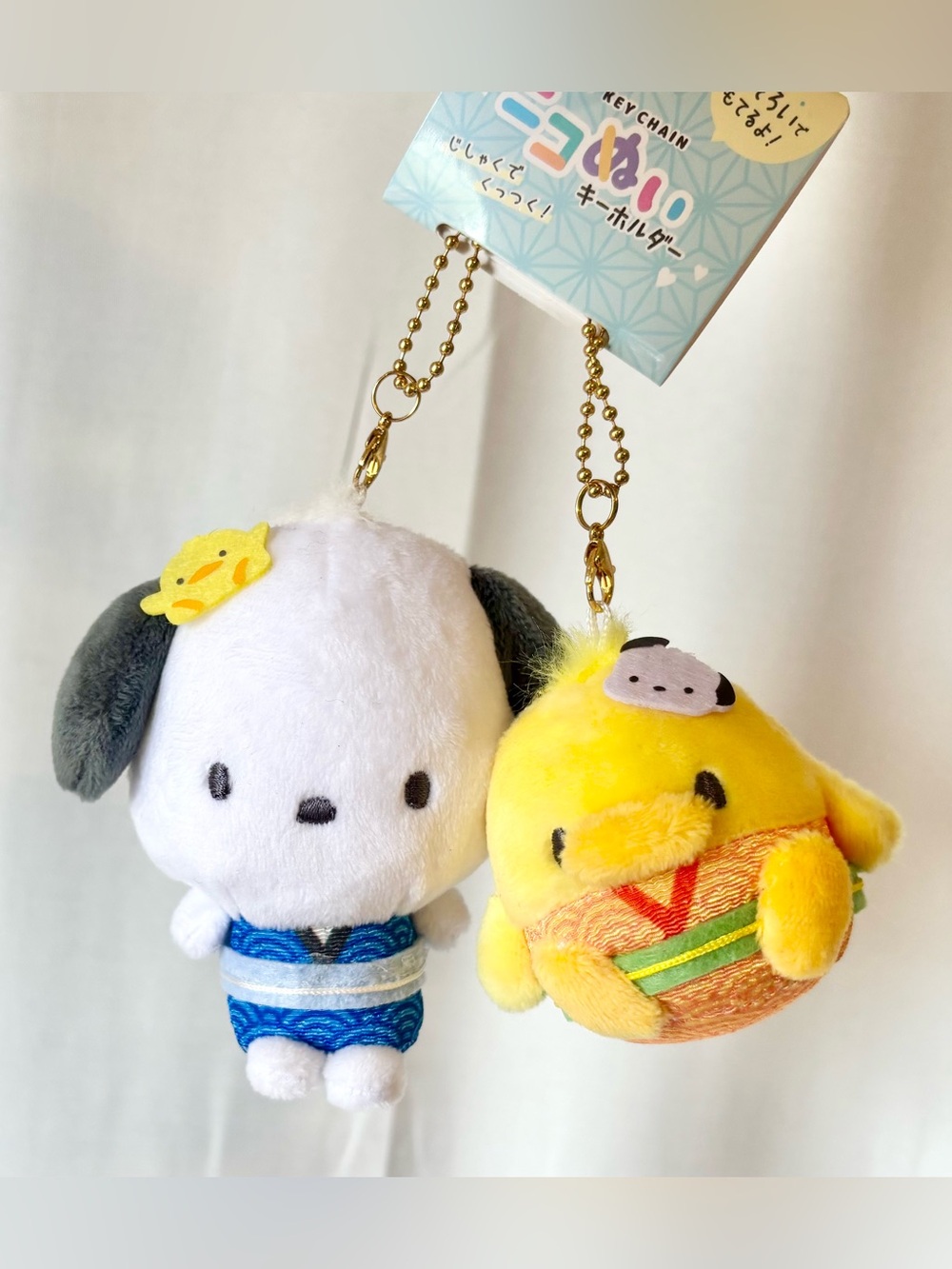 Pochacco Pi-Chan Nikonui 2-in-1 Magnetic Plush Bag Charm NWT Japan Exclusive
